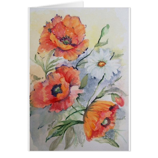 Amapolas de la acuarela (Frente)
