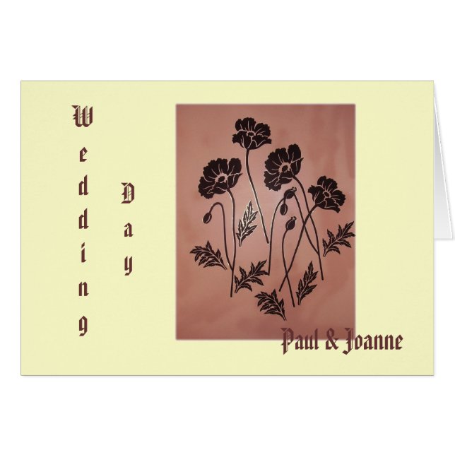 Amapolas del terciopelo del vintage (Anverso (Horizontal))