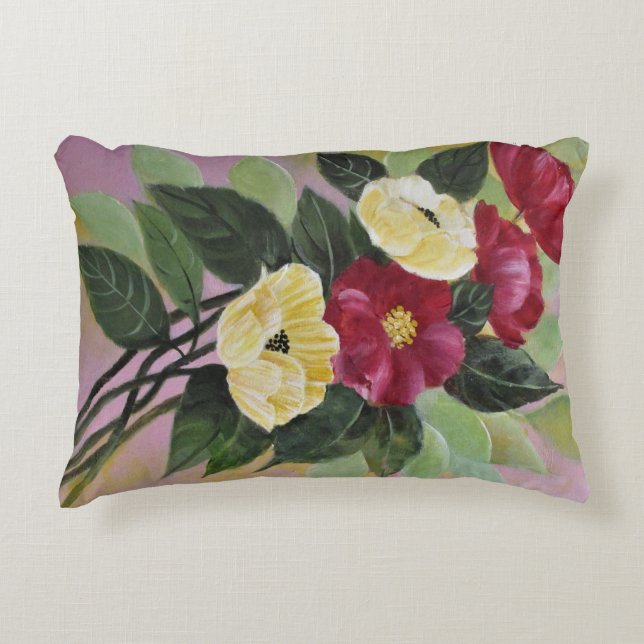 Amapolas elegantes, almohada del acento (Anverso)