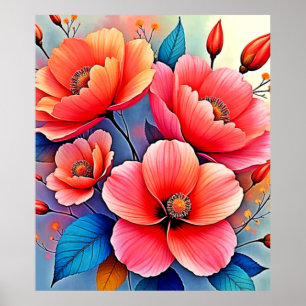 Amapolas Elegantes: Arte de la Naturaleza Radiante