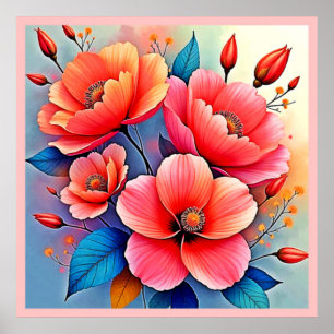 Amapolas Elegantes: Arte de la Naturaleza Radiante