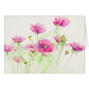 Amapolas pintadas 3 de la acuarela