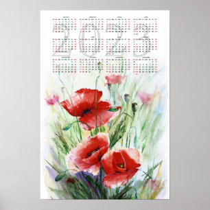 Amapolas Rojas, Calendario 2023 Póster