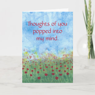 Amapolas rojas en las tarjetas de felicitación de