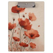Amapolas rojas. Portapapeles