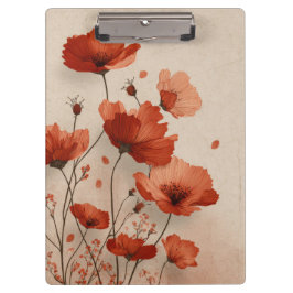 Amapolas rojas. Portapapeles