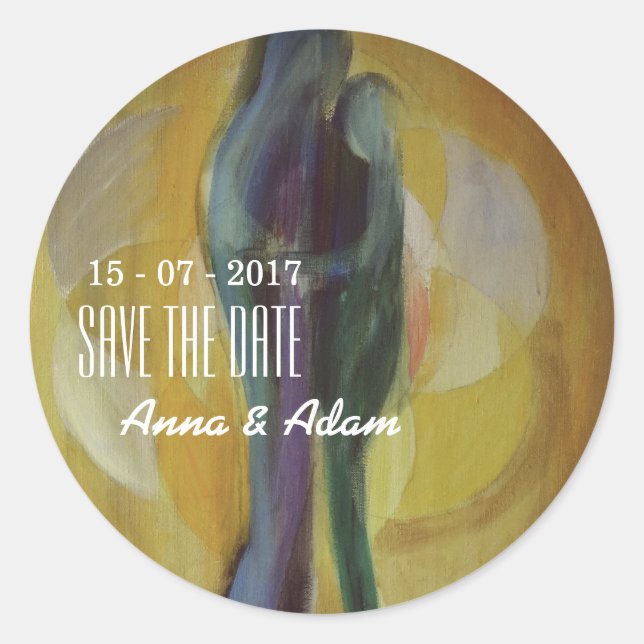 Amar a Abg Couple Boda Pegatina (Anverso)