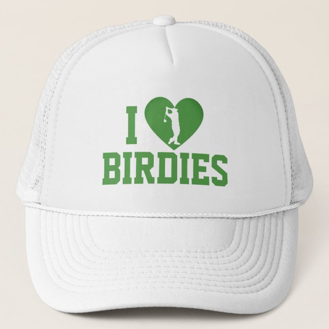Amar a Birdie Golf Gorra - Funny Trendy Trucker Ha (Anverso)