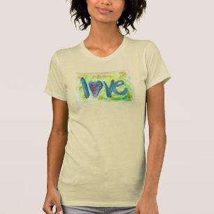 Amar a los Camisetas Inspiradores de Word de Prima