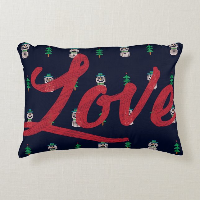 Amar a los Navidades Snowman acento almohada (Anverso)