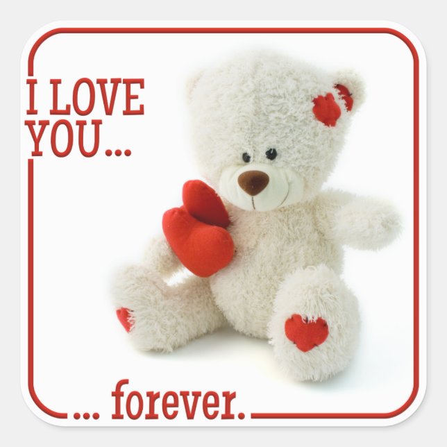 Amar a los pegatinas de Teddy Valentine (Anverso)