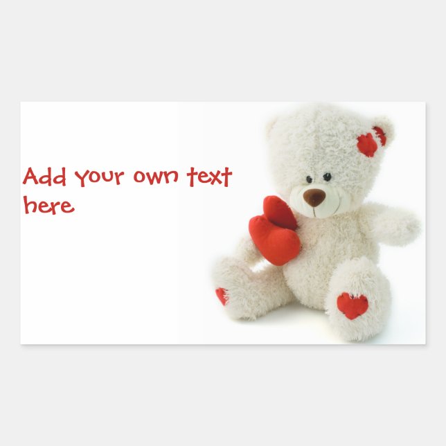 Amar a los pegatinas personalizados de Teddy Valen (Anverso)