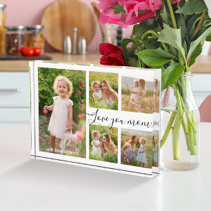 Amar a mamá Collage de fotos de tipografía de Día 