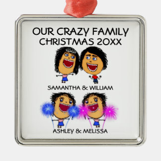 Amar a mis dos hijas Personalizado Ornamento de Na