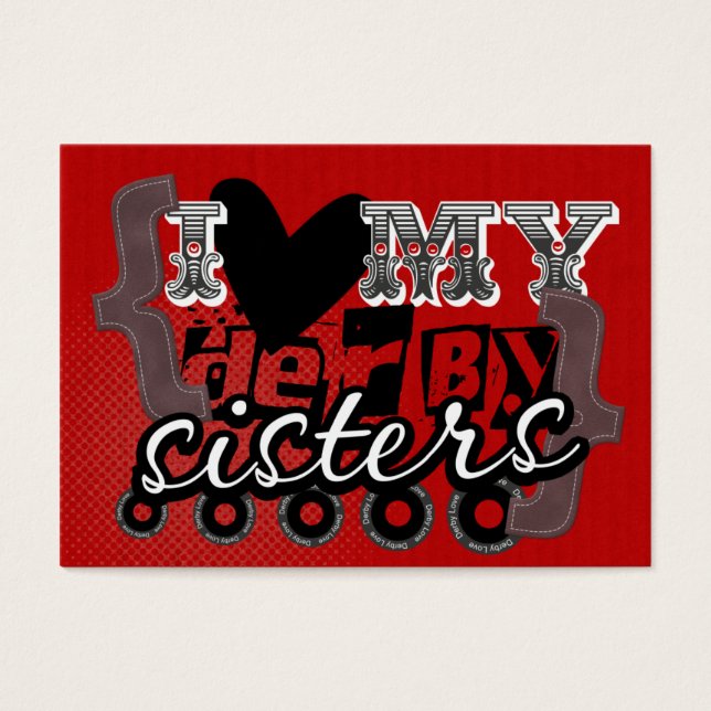 Amar a mis hermanas derby Mini tarjetas de notas (Frente)