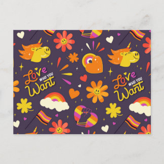 Amar a quién quieres la postal LGBTQIA