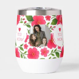 Amar a tu mamá Floral Botella de agua roja