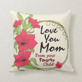 Amar a tu mamá Floral Cojín decorativo personaliza