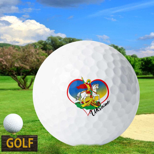 Amar a Ucrania Bolas de Golf, corazón, bandera de  (Subido por el creador)