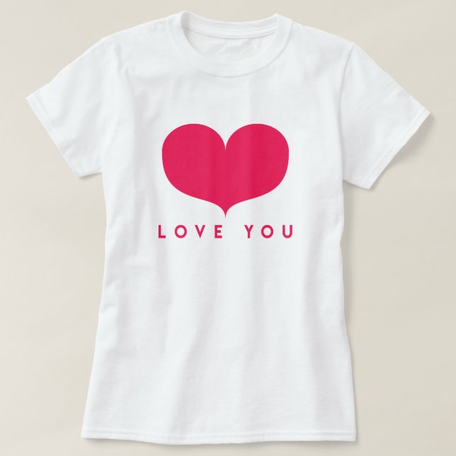 Amar | Camiseta Big Pink Heart (Diseño del anverso)