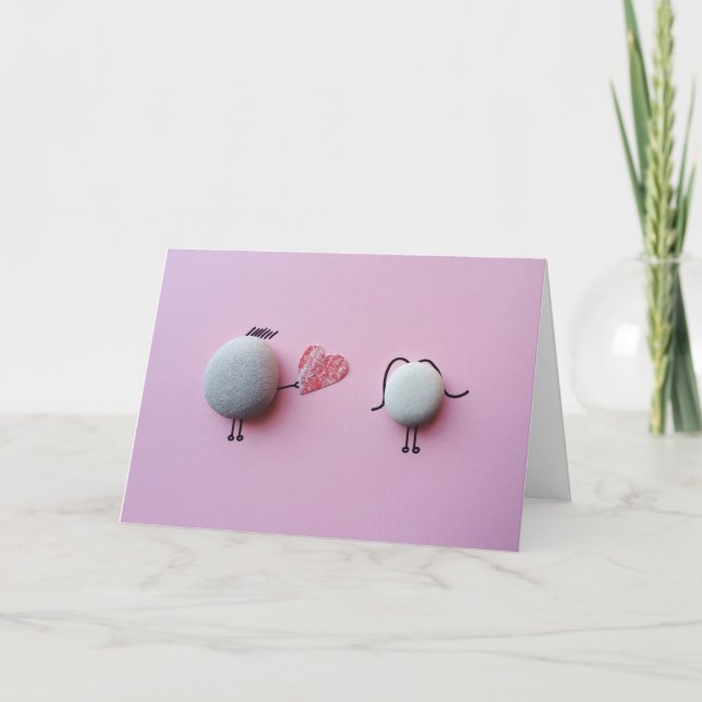Amar cómo rocas mi tarjeta de San Valentín de mund (Anverso)