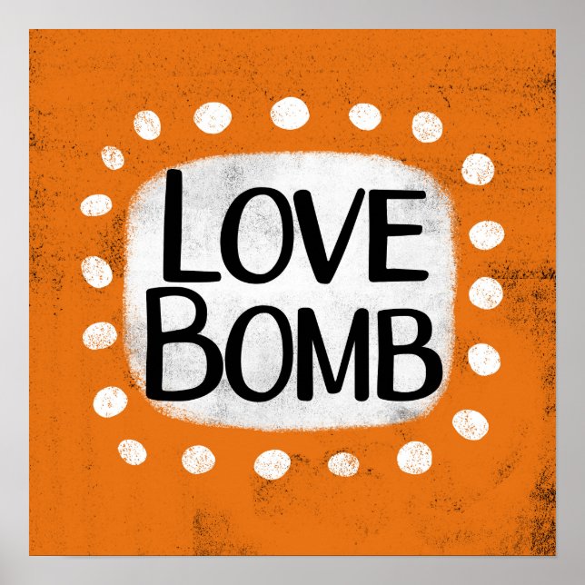Amar el arte de pared Poster bomba (Frente)