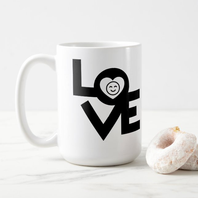 Amar el café blk taza 15oz (Con donut)