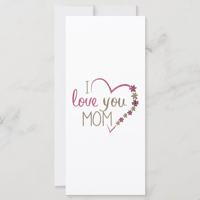 Amar el corazón del Día de la Madre de mamá (Anverso)