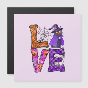 AMAR el diseño de Halloween con gato negro