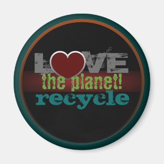 Amar el imán de reciclaje del planeta