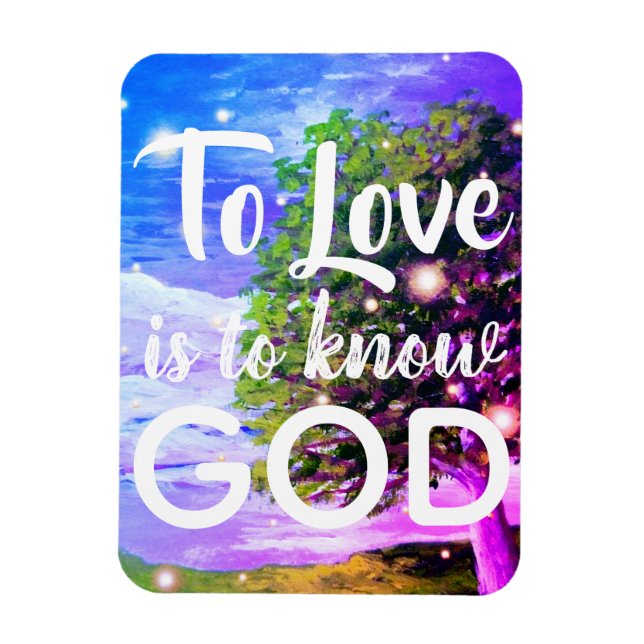 Amar es conocer a Dios | Imán Inspirador (Vertical)