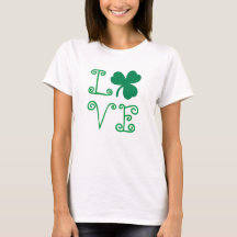 AMAR la camiseta básica de las mujeres de Shamrock