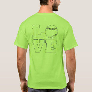 Amar la camiseta de los hombres del béisbol / Soft