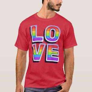 Amar la camiseta del mes del orgullo gay arcoiris 