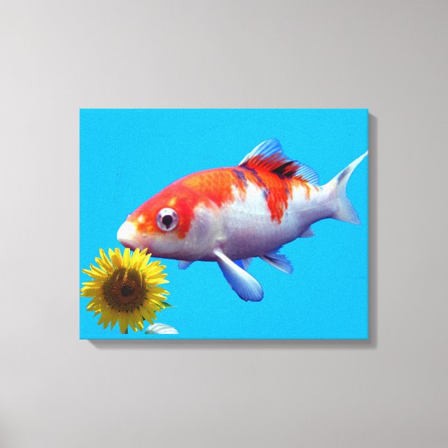 Amar la impresión de lienzo estirado de peces dora (Anverso)