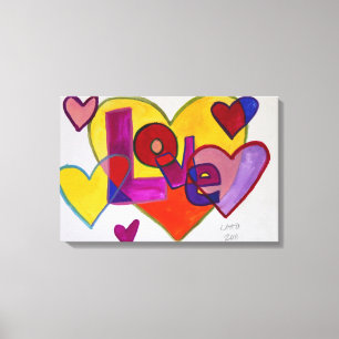 Amar la impresión de lienzos de pintura en mosaico