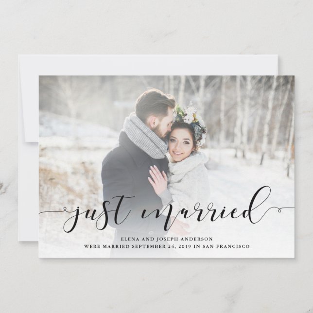 Amar la Invitación Boda de guiones con foto (Anverso)