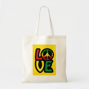 Amar la música reggae símbolo de paz bolsa de regg