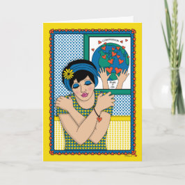 Amar la tarjeta de felicitación