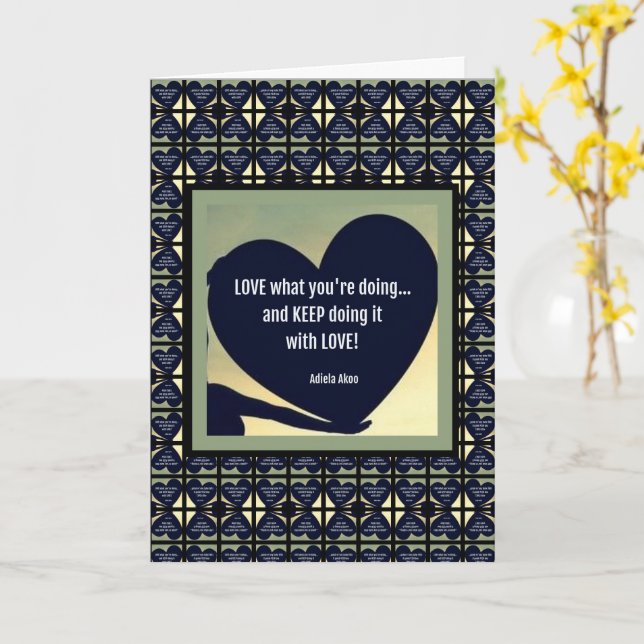 AMAR la tarjeta de lo que estás haciendo, de Adiel (flor amarilla)