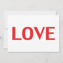 Amar la tipografía roja tarjeta El día de San Vale