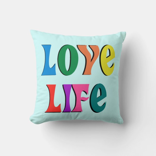 ¡Amar la vida! almohada personalizada ¡HECHA EN AM (Anverso)