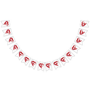 Amar las banderas de Bunting de Canadá