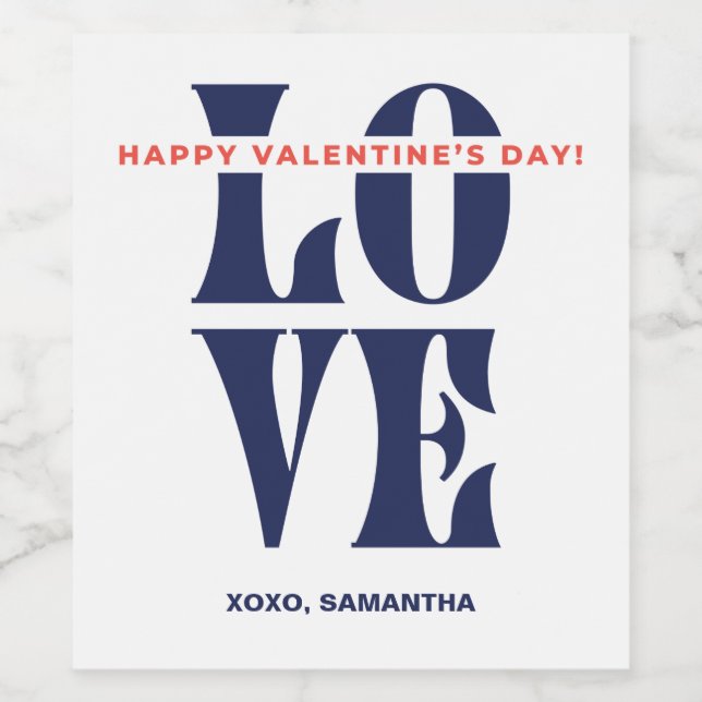 AMAR las etiquetas de vino personalizadas (Etiqueta única)