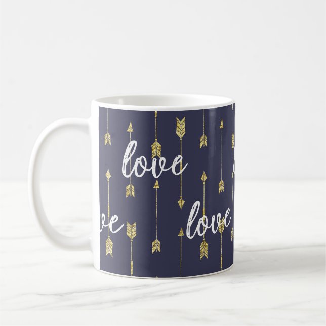 Amar las flechas púrpura de la taza (Izquierda)
