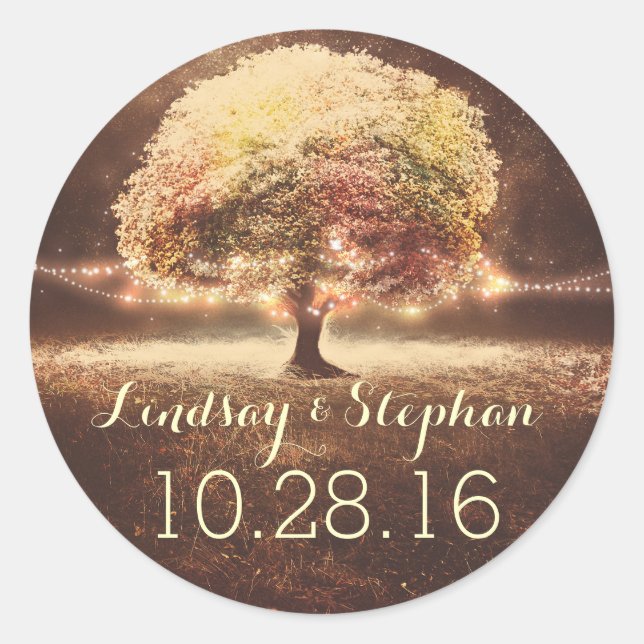 amar las luces de cadena de árbol de amor pegatina (Anverso)