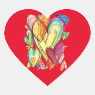 Amar los corazones curativos Decales de Pegatinas