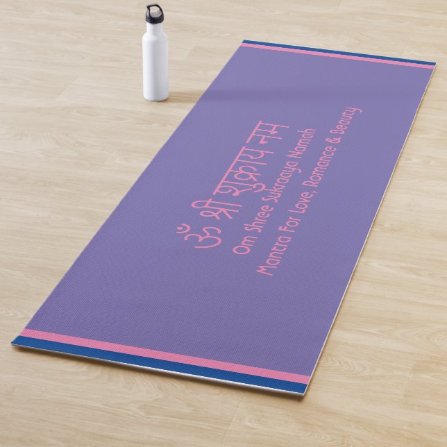Amar Mantra Sanskrit Yoga rosa Matt Yoga Mat (In situ)