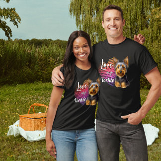 Amar mi camiseta Yorkie Unisex