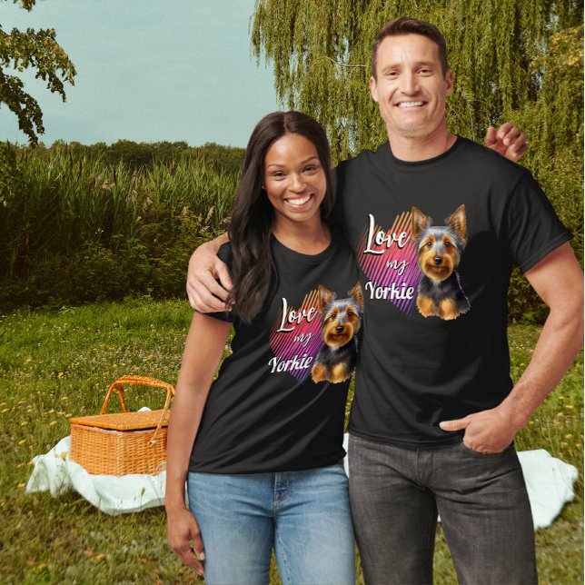 Amar mi camiseta Yorkie Unisex (Subido por el creador)